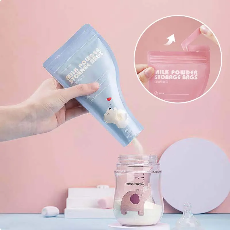 PowderedMilkBagsPortableDisposableSealedFreshBagPowderStorage