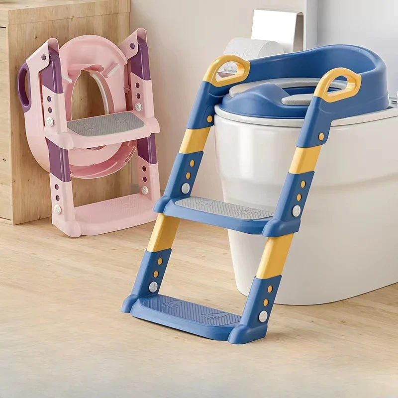 Stepped Children's Toilet Boy Girl Baby Toilet Training Foldable Foot Stool Multi-functional Assisted Potties Steps toilet step stool