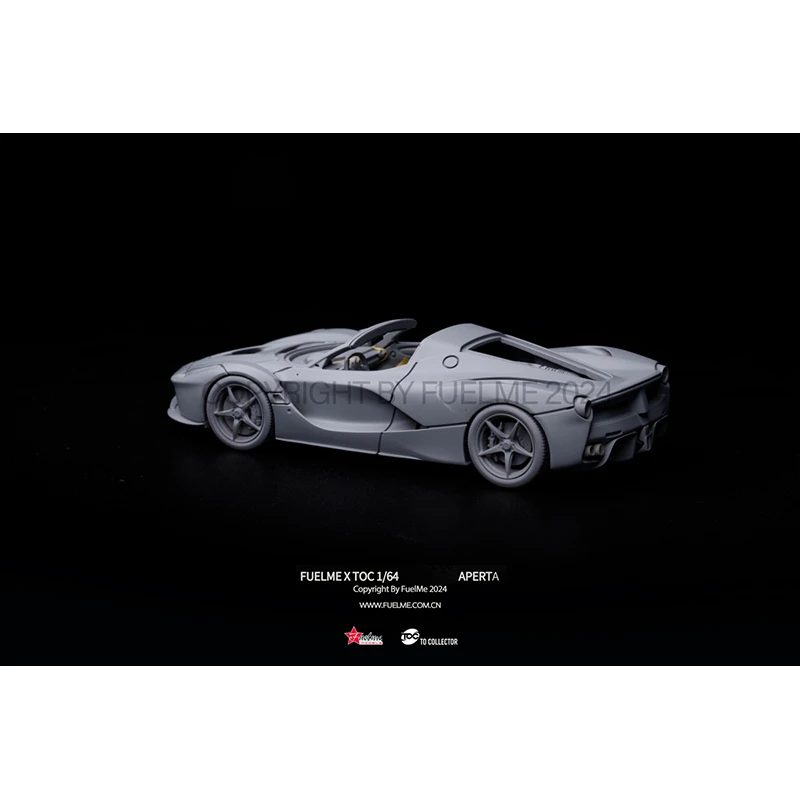Fuelme×TOC 1/64 ラフェラーリ　アペルタ　グレー　世界限定299台 FUELME TOC In Stock 1:64 Aperta Super Resin Diorama Car Model