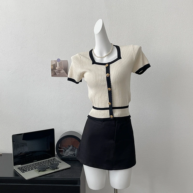 여성용 니트 스웨터 카디건 풀오버 2023 하프 터틀넥 점퍼 스웨터 가을 겨울 솔리드 슬림 스트리트웨어 슬리브 탑