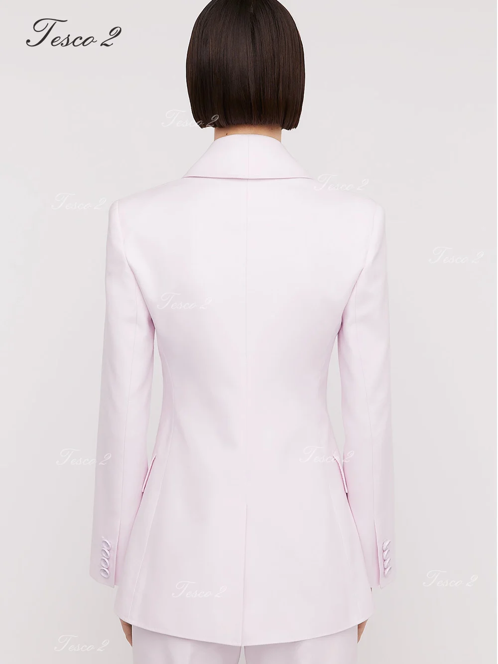 Fashion New Women Suit 2 PIeces (Jacket+Pants) Slim Fit High Waist Wide Leg Floor Dragging Pants For Office Professional Suit