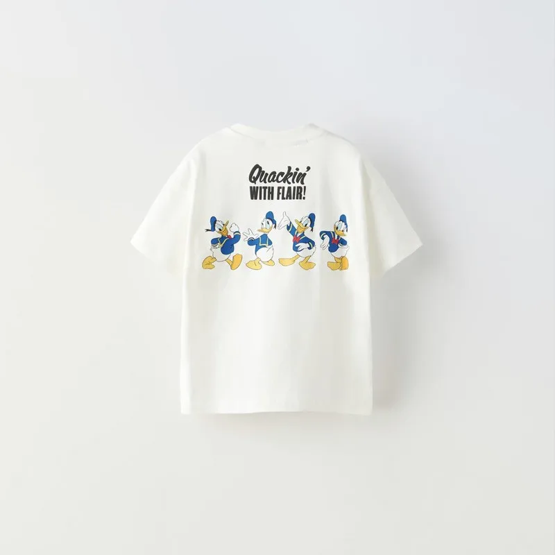1-6Years Old Kids Costume Baby Cartoon Print TShirt Cute Printing Crewneck Base Shirt New Boys Girls Fashion Loose Short Sleeve 4
