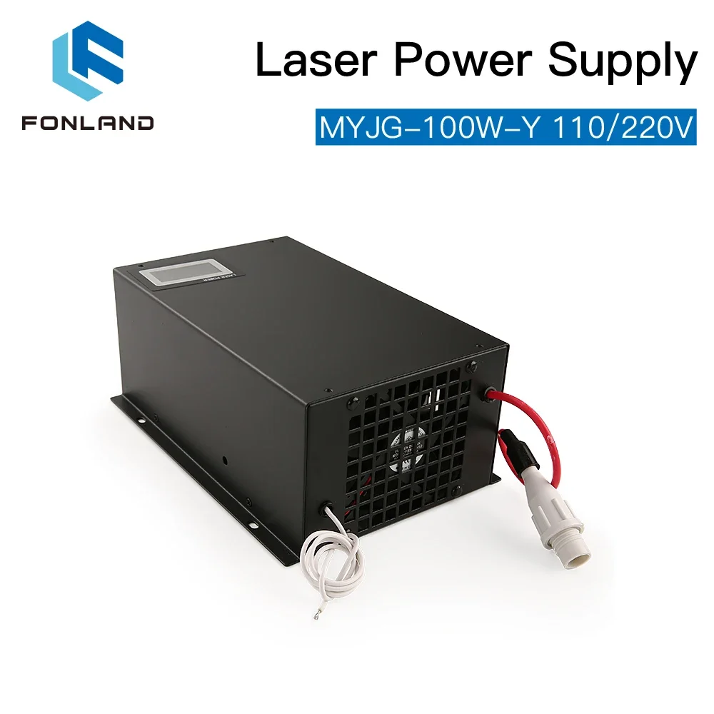 FONLAND MYJG-100W CO2 Laser Power Supply for Reci W2 T2 EFR Yongli CDWJ CO2 Laser Tube Engraving Cutting Machine With Display — view 4