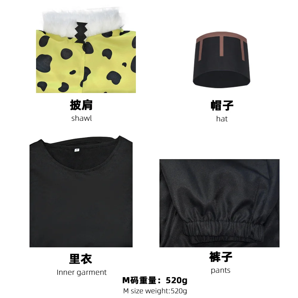 Jujutsu Kaisen Jogo Black Suit and Hat Cosplay Costume