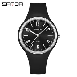 Elegant Quartz Watch with Large Dial - Unisex Lightweight Waterproof Timepiece with Luminous Display (Black silver)