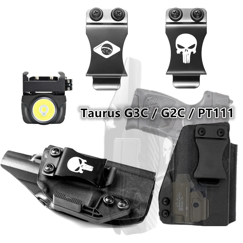 

Kydex Internal Holster For Taurus G2C G3C G2S PT111 PT140 Olight PL Mini 2 Valkyrie GM23 Flashlight 800 Lumens Magazine holder