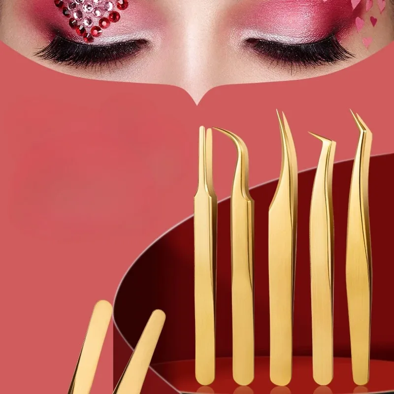 False Eyelashes Tweezers False Eyelash Extensions Personal Curved Strip Eyelashes Brow Clamps Makeup Tools Tweezer Makeup Tools eyelash tweezers