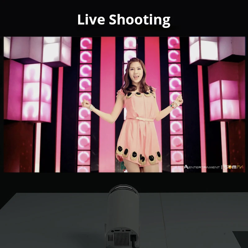 جهاز عرض قوي 4K 1080P WIFI6 300 ANSI Dual WIFI BT5...