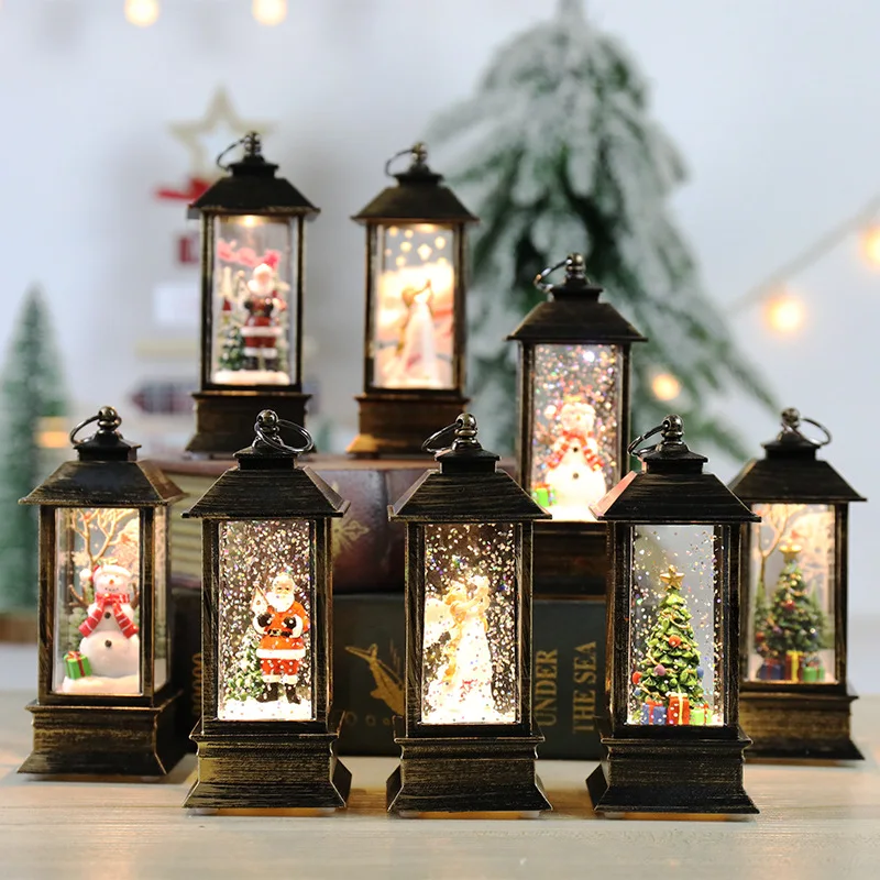 Christmas wind lights, crystal lights, Santa Claus Christmas party decorations, ornaments, gifts