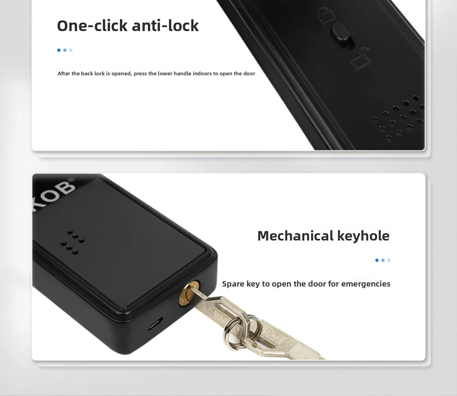 wooden door fingerprint lock household anti-theft door password lock apartment B