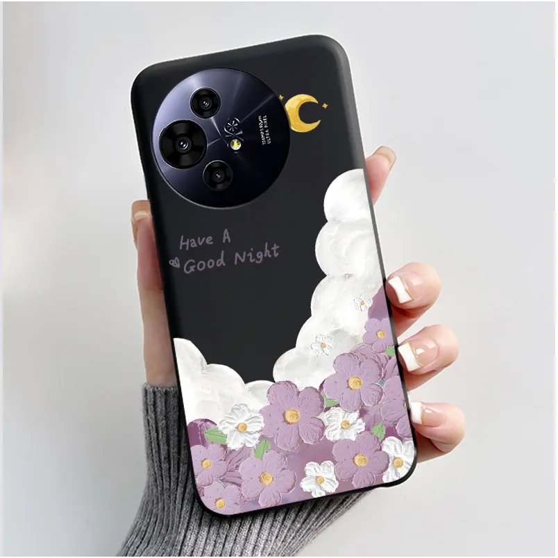 Aesthetic Cute Cat Astronaut Soft Silicone Black Protective Phone Case Cover