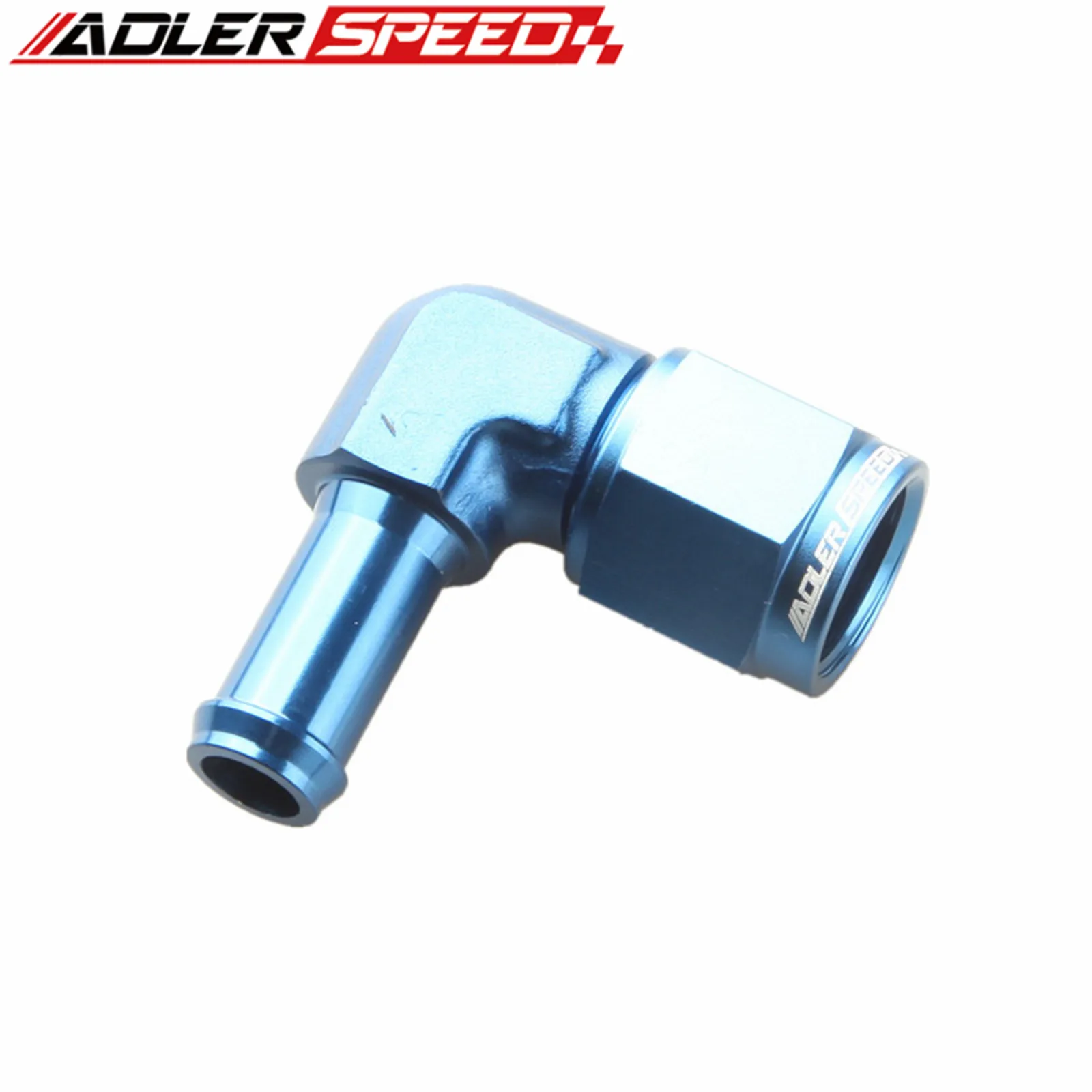 A+ ADLERSPEED -6AN AN6 암나사에서 3/8인치 10mm 바브 90도 연료 오일 호스 피팅 어댑터 블랙/블루/실버