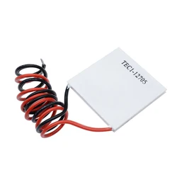 TEC1-12705 Heatsink Thermoelectric Cooler Cooling Peltier Plate Module DC12V 4.5A Heat Sink 40 * 40 * 3.8mm Lead Length 30cm
