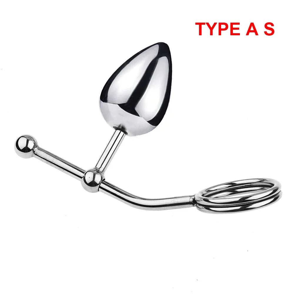 Anal Hook Anal Plug Penis Ring Metal Removable Ball Movable Single Double Ball Sexy Toys for Men Sexy Shop 18+ Anal Plug Steel