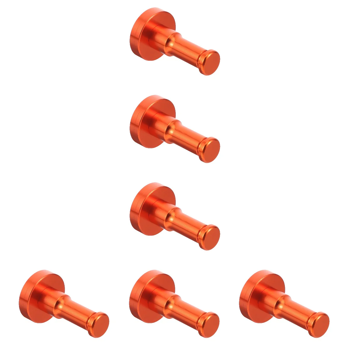 

6pcs Round Space Aluminum Coat Hooks Door Wall Mounted Bathroom Hanging Hanger Multifuction Hooks for Clothes Towel Robe Hat