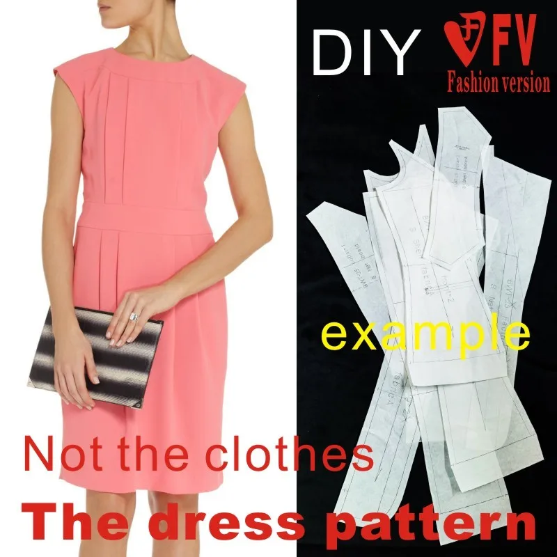 Clothing DIY The dress Dresses Sewing Pattern cutting drawing Women's Dress Sewing Template BLQ-42