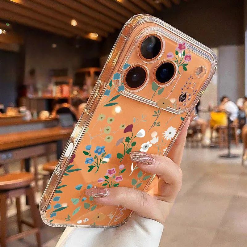 Charming Small Flower Clear Phone Case