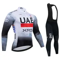 Team Autumn Cycling Jersey Set Uae Long Sleeve Quick Dry Cycling Clothing Bike Uniform MTB Clothes Bicycle Wear Ropa Ciclismot 1