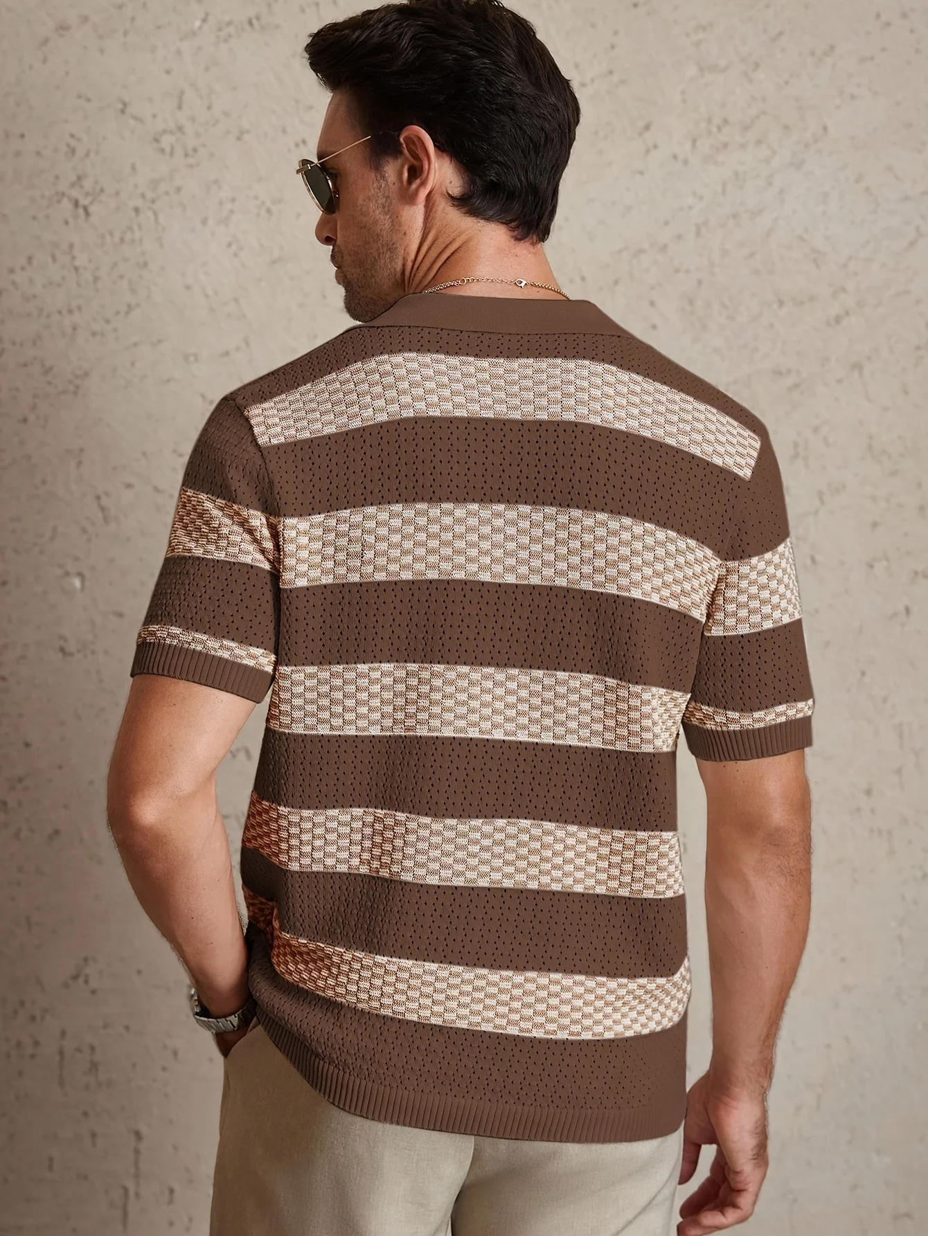 Daily Casual Mens Knitted Polo Shirts 4