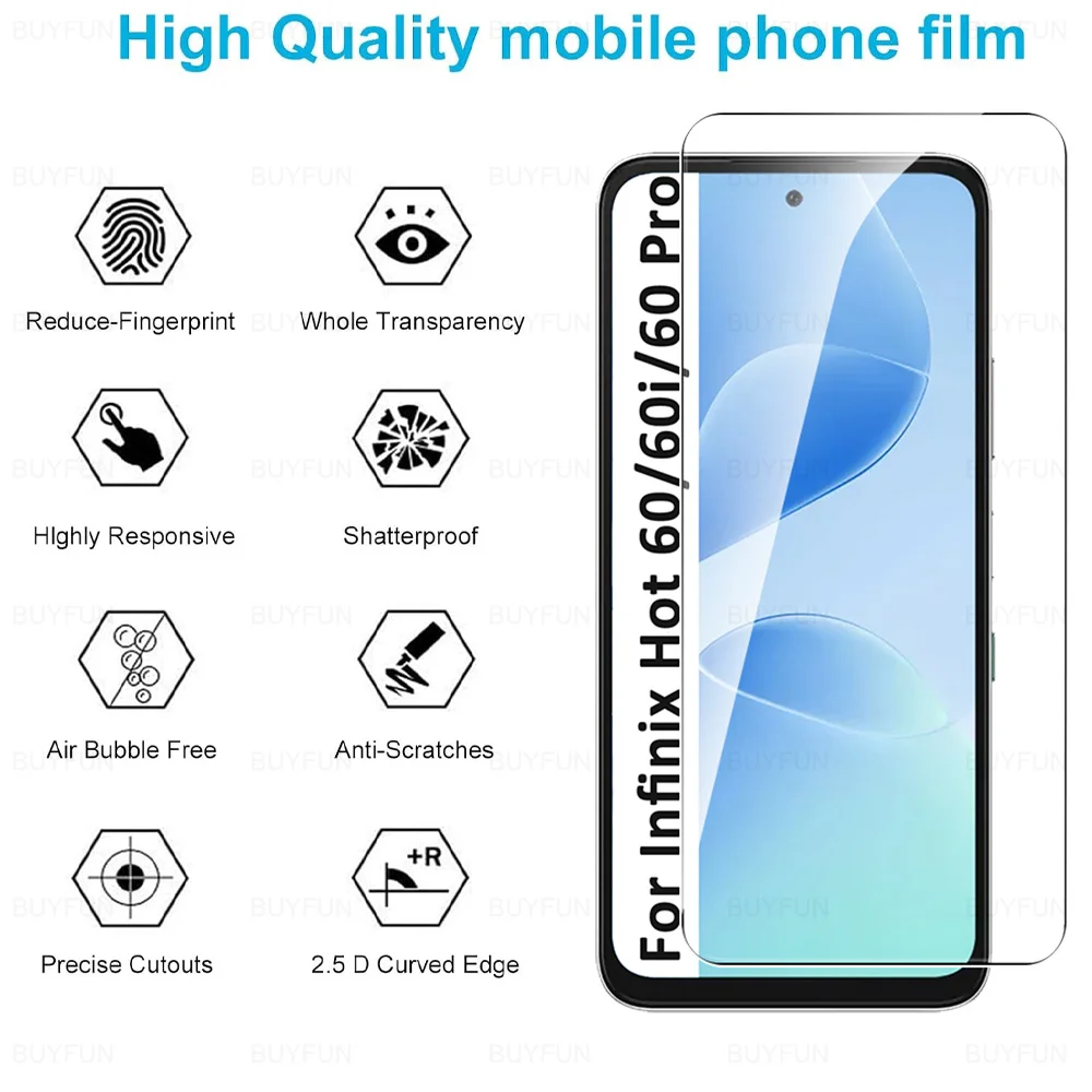Premium Full Cover Tempered Glass Screen Protector - HD Clarity Pack of 3