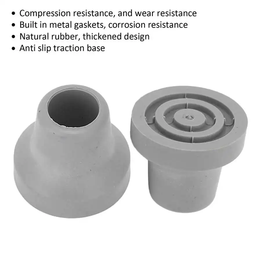 Rubber Antiskid Walking Stick Crutch Cane Bottom Pads Cane Cap Cover Protector Climbing Hiking Pole Tip 5pcs walking cane walking stick attachment crutch accessory kit