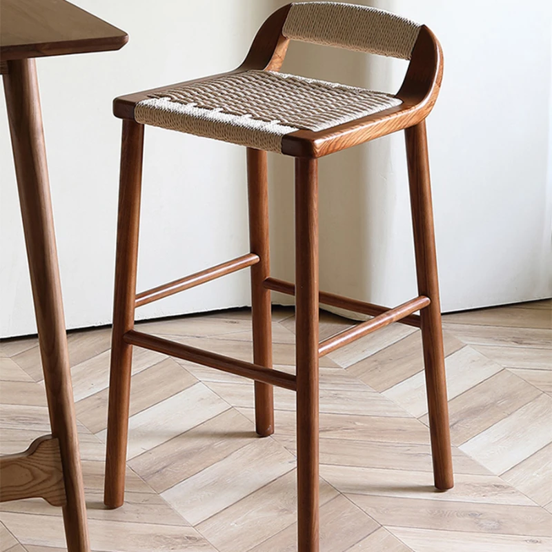 

Nordic Wooden Table Restaurant Vintage Bar Chairs Modern Kitchen Bedroom Taburetes Altos Furniture YN50BC