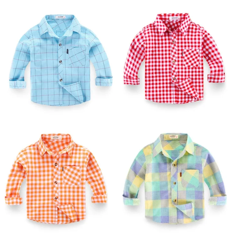 Kids Shirts Boys Shirts Cotton Spring Autumn