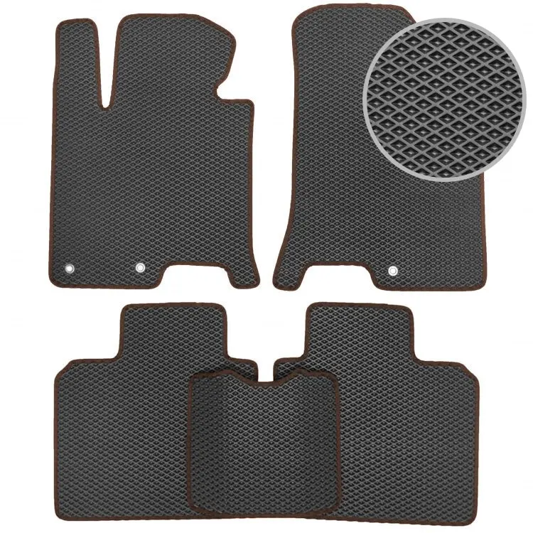 Mats Eva For Saab 95 L 1997 2010 (brown Edging) Vicecar Mats Eva