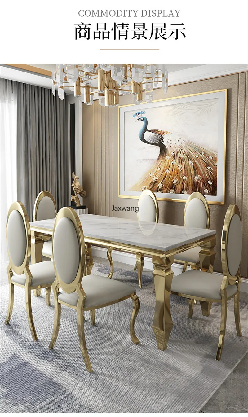 Description Picture 6 of itemNordic Dining Chairs Home Furniture Modern Minimalist Makeup Backrest Chair Restaurant Hotel Stainless Steel Chair for Kitchen