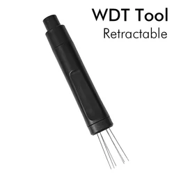 Compact Telescoping Espresso Distribution Tool with Retractable Stirrer and 6 Needles (Flick WDT Tool)