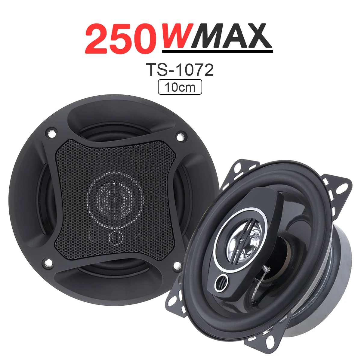 2pcs 4 Inch 250W Car Coaxial  Auto Audio Music Stereo Full Range Frequency Hifi Speakers Non-destructive Installation