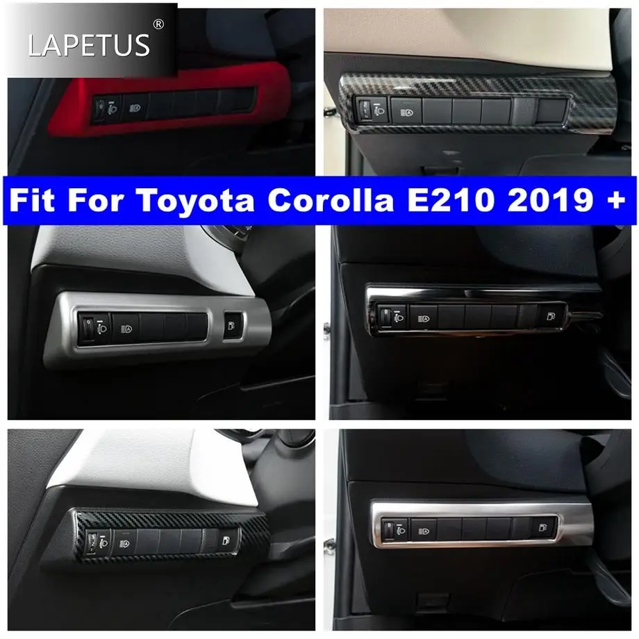 

Stainless Car Head Lamp Light Switch Headlight Adjustment Knob Panel Control Trim Fit For Toyota Corolla 2019 - 2023 E210