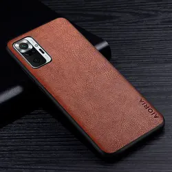 Premium Retro Leather Cover for Redmi Note 10T (Brown)