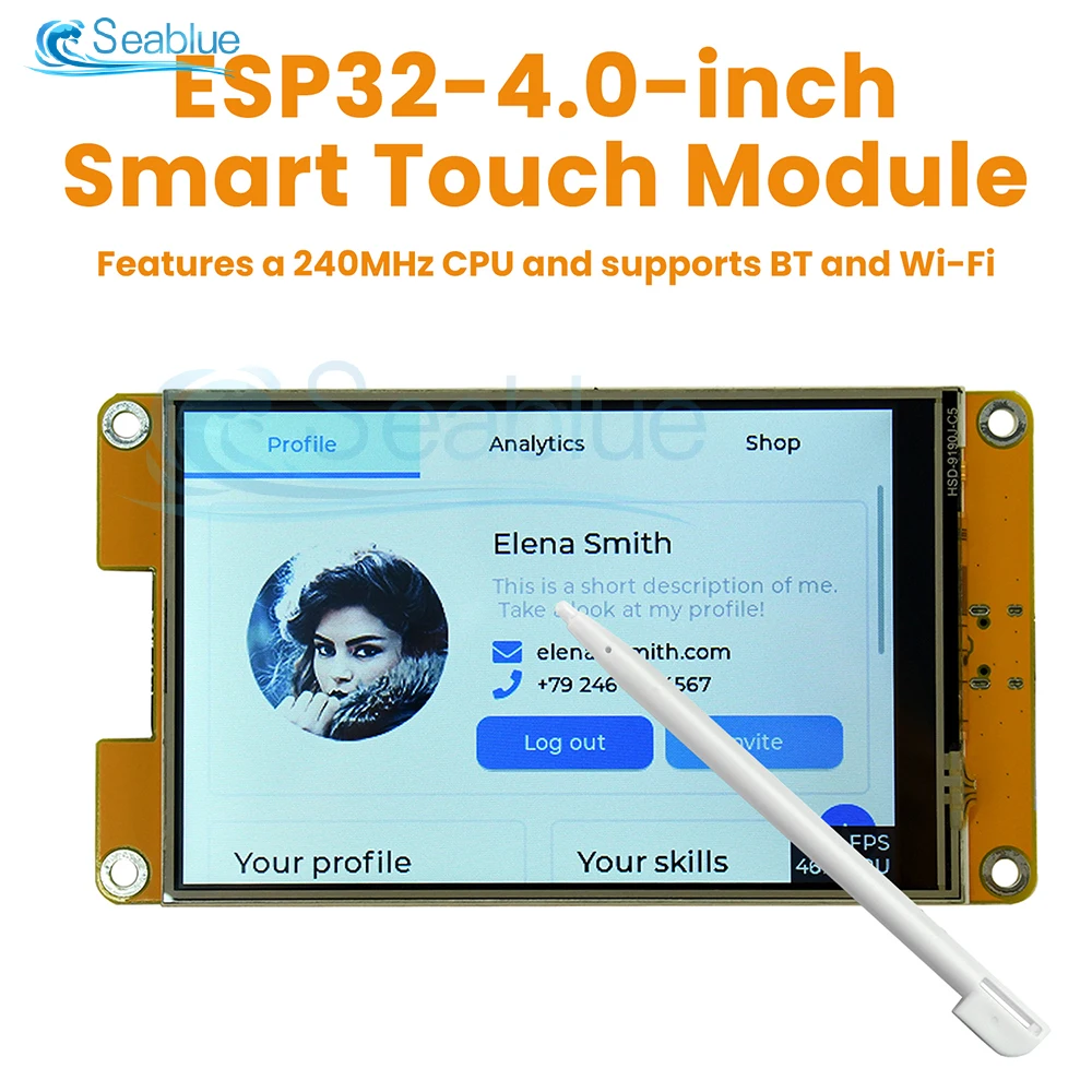 รูปสินค้า บอร์ดพัฒนา ESP32 จอแสดงผลอัจฉริยะ 4 นิ้ว