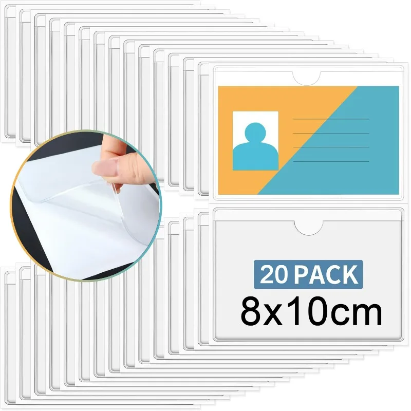Waterproof Adhesive Plastic Card Sleeve with Top-Open Design