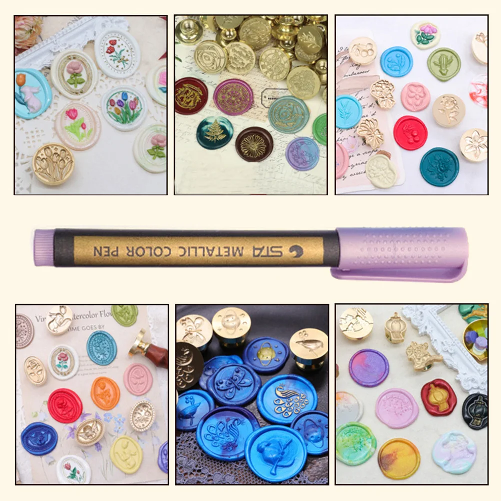 Wax Stamp Mark Pen DIY Envelope Sealing Wax Stamp Marker Pencil Invitation Decor Special Graffiti for Glass Plastic Stone Paper marker pen art pens