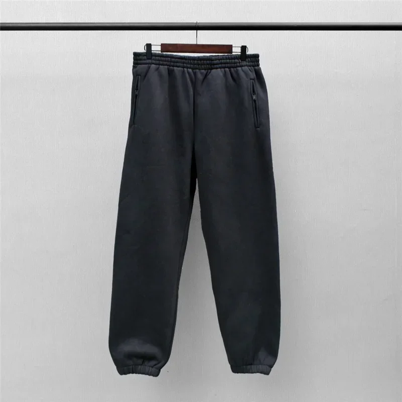 Solid Color Kanye West Fleece Sweatpants Men Women Sport Jogging Trousers Wide Leg Pants Fashion Pants Fashionable Wide Leg Pants Men Casual Pants