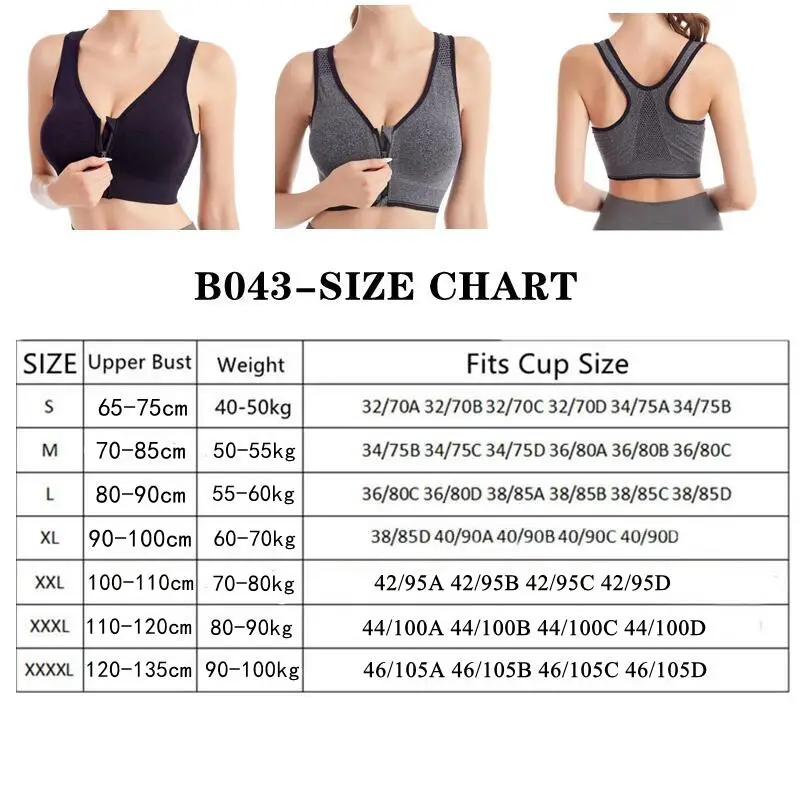 Front Zipper Sports Bra Women's Underwear Running Fitness Seamless Brassiere Shockproof Breathable without Underwire Bralette 6