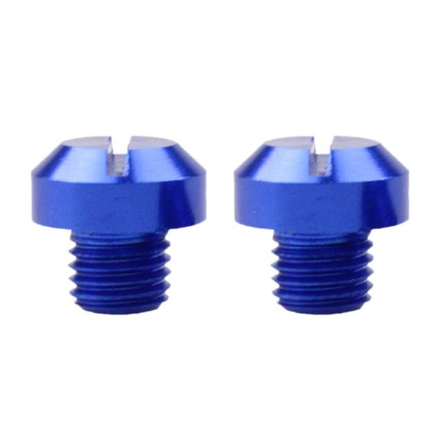 5 CNC Aluminum M10x1.25 Rearview Mirror Thread Blue Positive