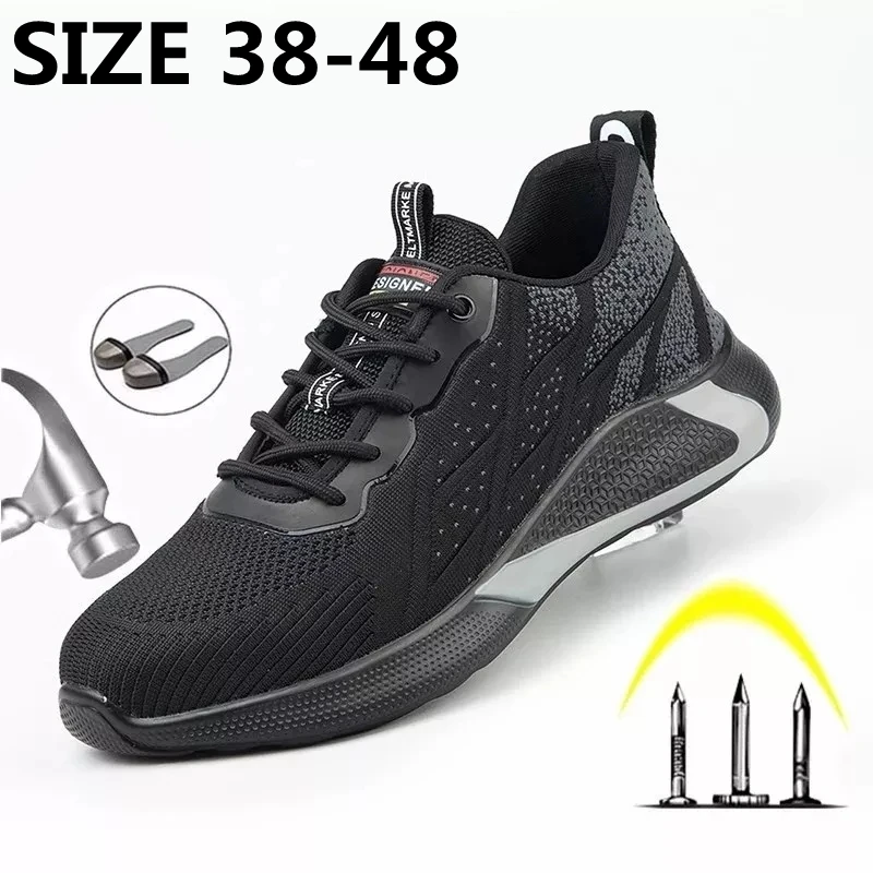 indestructible construction mesh steel toe sneakers