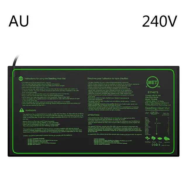 Növény Palánta Brooder Inkubátor Háziállat -Hüllők Fűtő Szőnyegpadok Eu/Usa/Uk/Au Plug - Image 6