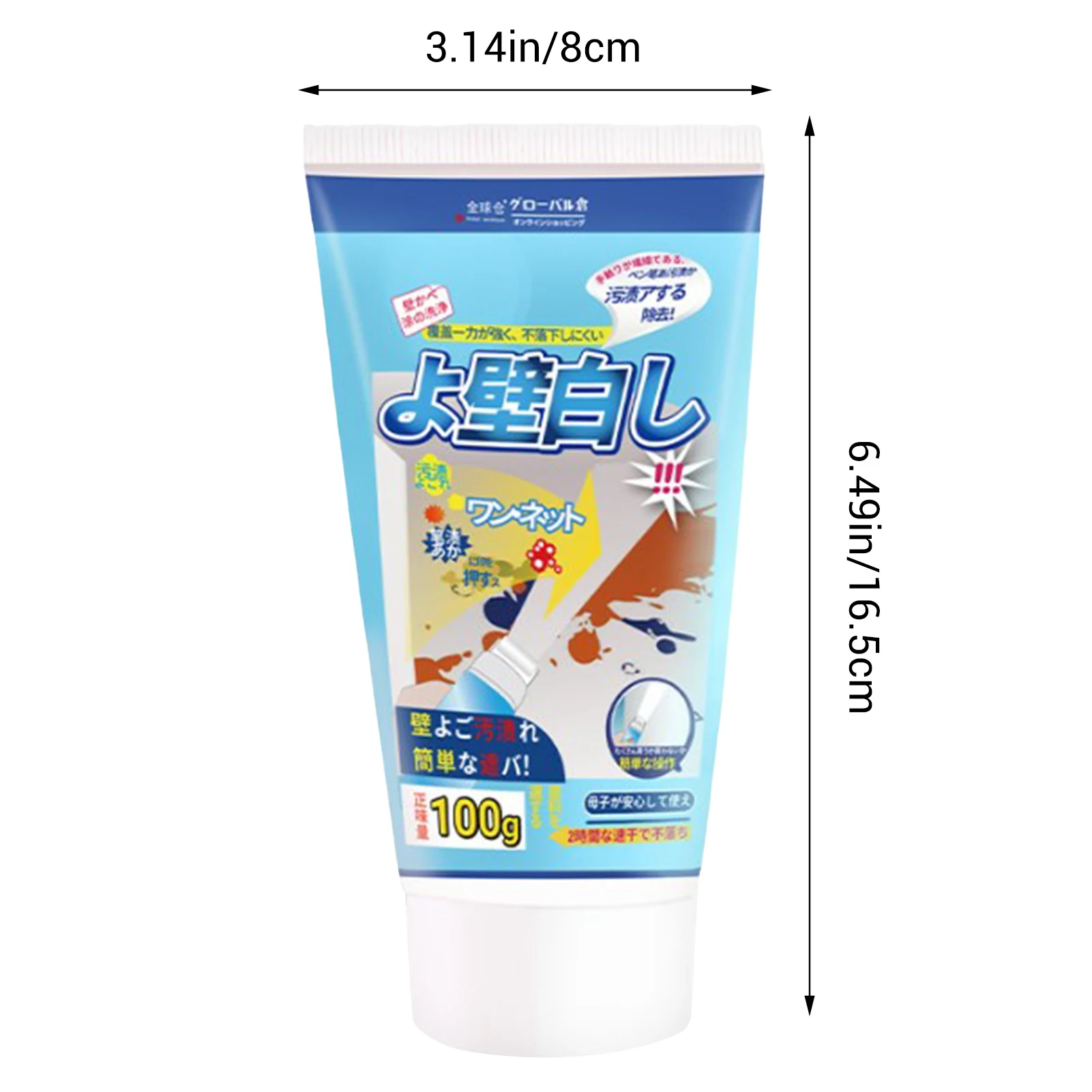 Wall Mending Agent Drywall Patch Self-brushing Rollers Wall Cabinet White Paint for Nail Hole Cracks Potholes
