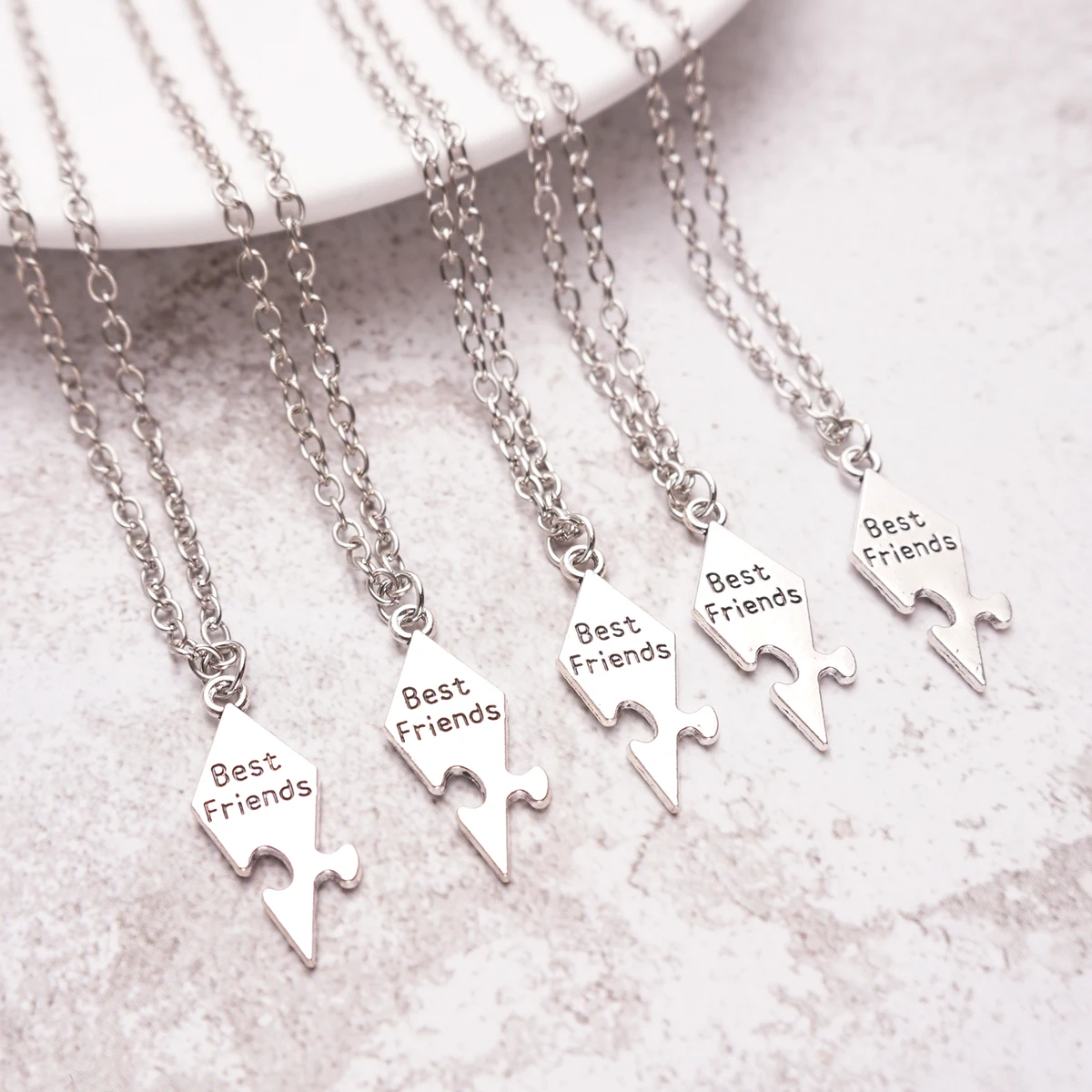 4/5/6/7/8/9/10 Pcs Best Friends Pandant Necklace For Woman