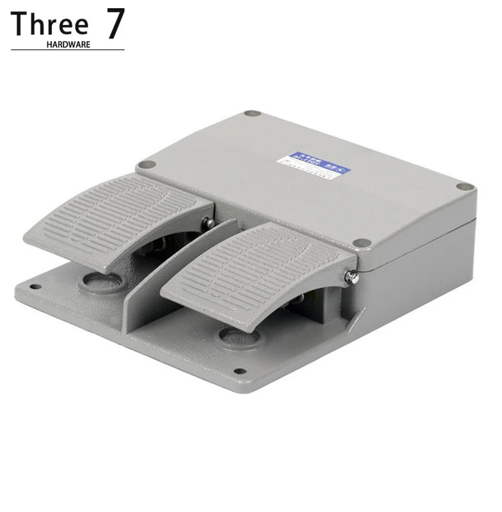 Ydt1 16 foot switch 380V 6A double connection double foot switch silver