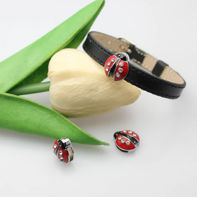 Cat Noir Miraculous Ladybug Charm Bracelet 8mm/10mm Ladybug Slide