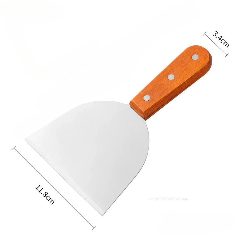 Stainless Steel Metal Spatula Turner Flat Burger Pancake Pizza Grill Flipper Outdoor BBQ Baking Tools Griddle Cooking Utensil
