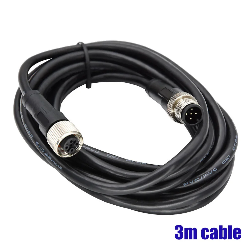 Durable Metal-Cased NMEA2000 Extension Cable with Dual Straight Connectors (0.5-4m)