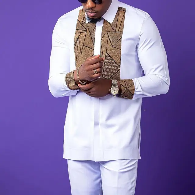 Kabiru Long Sleeve Dashiki Outfit - Image 3