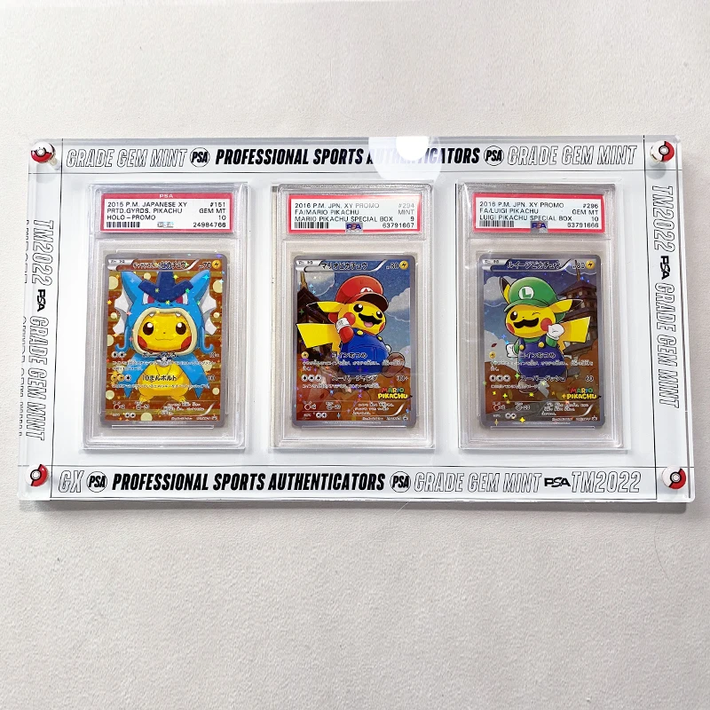 

Pokemon Single and Double Connection Triple PSA+BGS+CCG Rating Vertical Display Stand Game Collection Cards Brick Giving Gifts