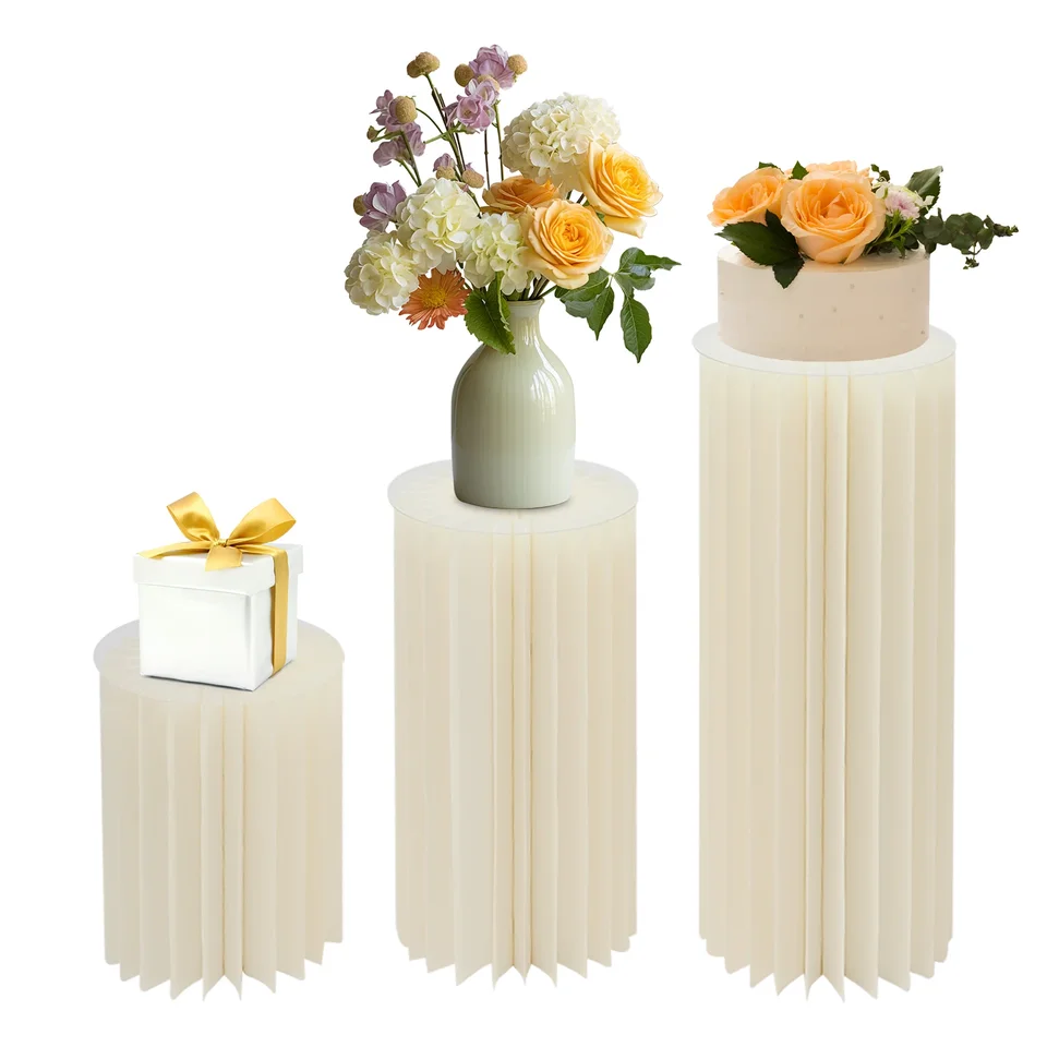 Set of 3 Foldable Honeycomb Flower Vases